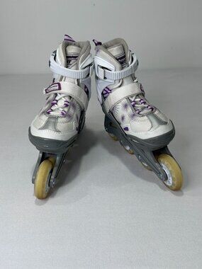 Bladerunner Adjustable Inline Skates White Purple Girls Size 1-4
